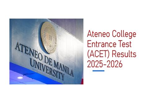 ateneo entrance exam results|Ateneo College Entrance Exam ACET Results 2023.